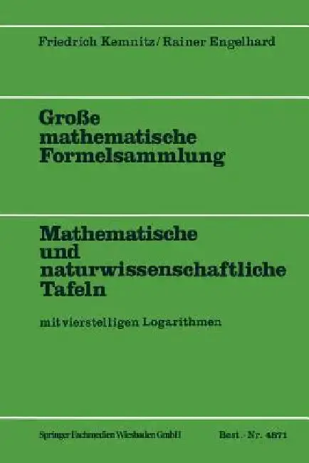 Cover of Große Mathematische Formelsammlung