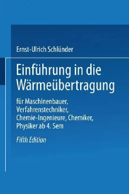 Cover of Einführung in die Wärmeübertragung