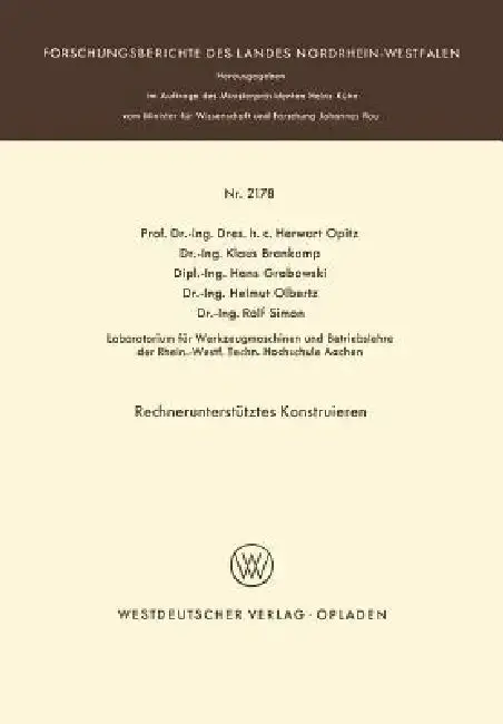 Cover of Rechnerunterstütztes Konstruieren