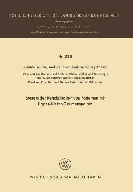 Cover of System Der Rehabilitation Von Patienten Mit Lippen-Kiefer-Gaumenspalten