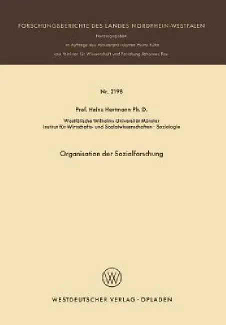 Cover of Organisation Der Sozialforschung