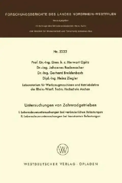 Cover of Untersuchungen an Zahnradgetrieben
