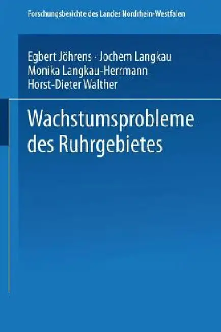 Cover of Wachstumsprobleme Des Ruhrgebietes