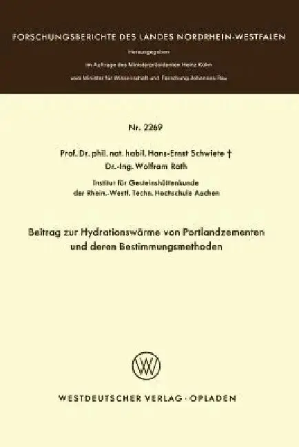 Cover of Beitrag Zur Hydrationswärme Von Portlandzementen Und Deren Bestimmungsmethoden
