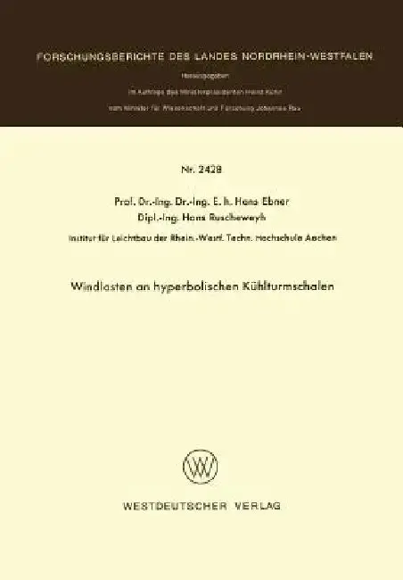 Cover of Windlasten an Hyperbolischen Kühlturmschalen