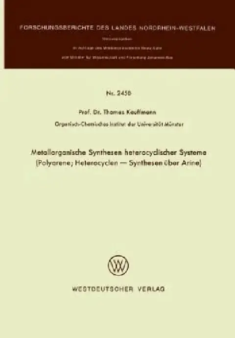 Cover of Metallorganische Synthesen Heterocyclischer Systeme