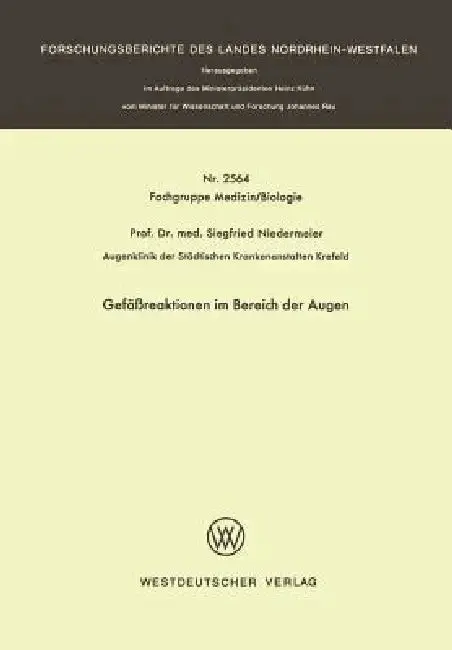 Cover of Gefäßreaktionen Im Bereich Der Augen