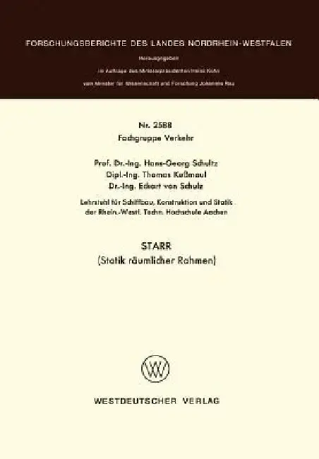 Cover of Starr (Statik Räumlicher Rahmen)