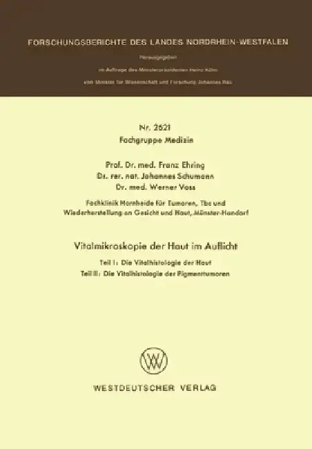 Cover of Vitalmikroskopie der Haut im Auflicht