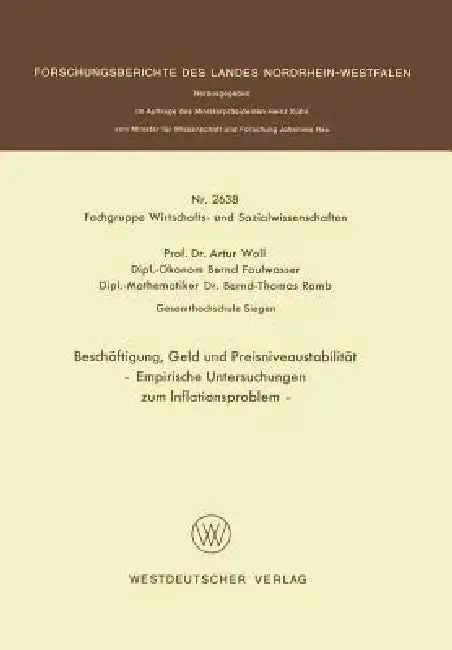 Cover of Beschäftigung, Geld Und Preisniveaustabilität