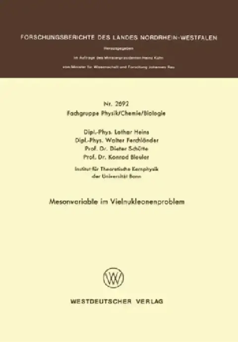 Cover of Mesonvariable im Vielnukleonenproblem
