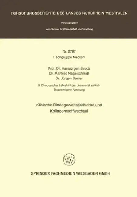 Cover of Klinische Bindegewebsprobleme und Kollagenstoffwechsel