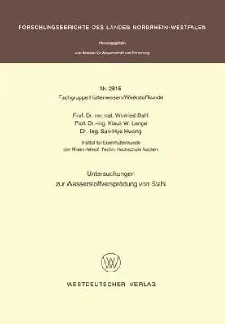 Cover of Untersuchungen Zur Wasserstoffversprödung Von Stahl