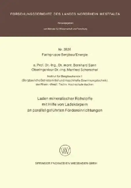 Cover of Laden Mineralischer Rohstoffe Mit Hilfe Von Ladekörpern an Parallel Geführten Förderereinrichtungen