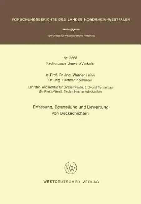 Cover of Erfassung, Beurteilung Und Bewertung Von Deckschichten