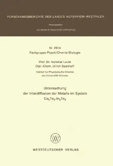 Cover of Untersuchung der Interdiffusion der Metalle im System Ga2Te3-In2Te3
