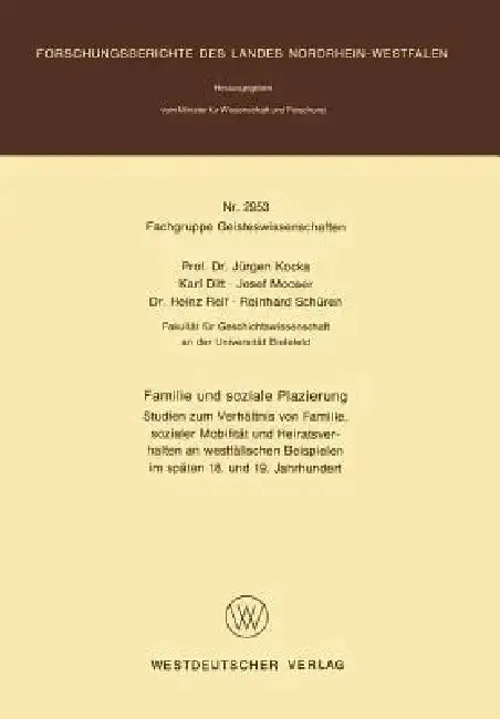 Cover of Familie Und Soziale Plazierung