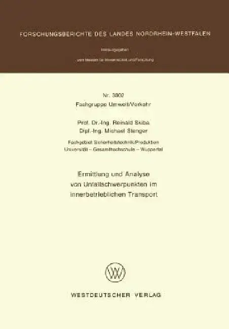 Cover of Ermittlung Und Analyse Von Unfallschwerpunkten Im Innerbetrieblichen Transport