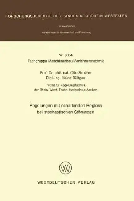 Cover of Regelungen Mit Schaltenden Reglern Bei Stochastischen Störungen