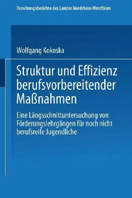Cover of Struktur Und Effizienz Berufsvorbereitender Maßnahmen