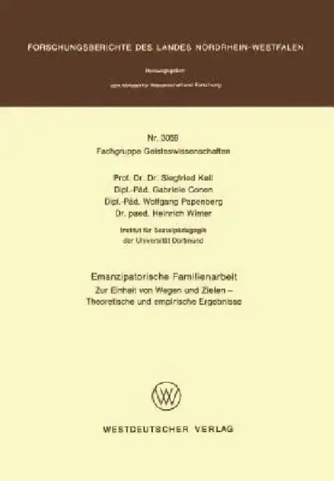 Cover of Emanzipatorische Familienarbeit