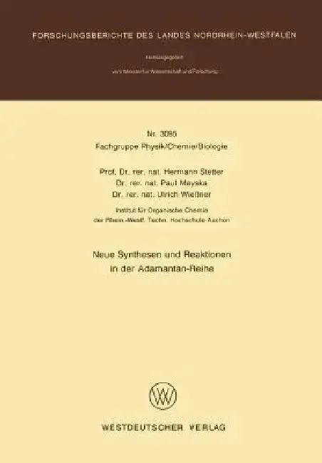 Cover of Neue Synthesen Und Reaktionen in Der Adamantan-Reihe