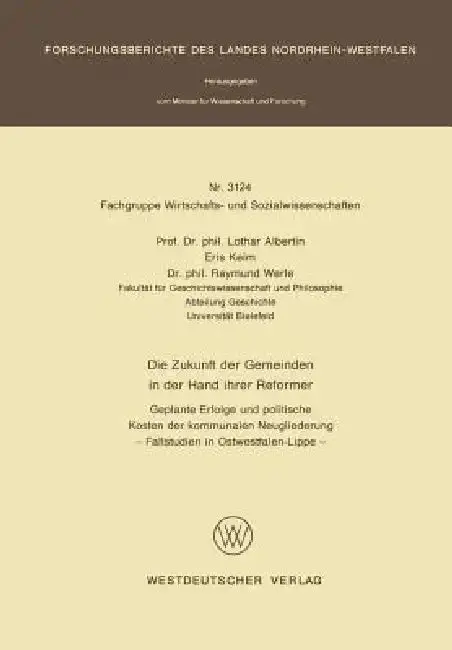 Cover of Die Zukunft Der Gemeinden in Der Hand Ihrer Reformer