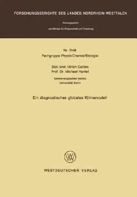 Cover of Ein Diagnostisches Globales Klimamodell