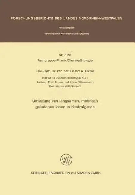 Cover of Umladung Von Langsamen, Mehrfach Geladenen Ionen in Neutralgasen