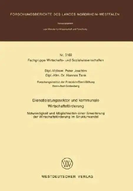 Cover of Dienstleistungssektor Und Kommunale Wirtschaftsförderung