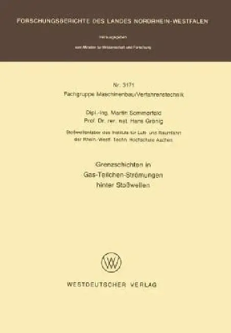 Cover of Grenzschichten in Gas-Teilchen-Strömungen Hinter Stoßwellen
