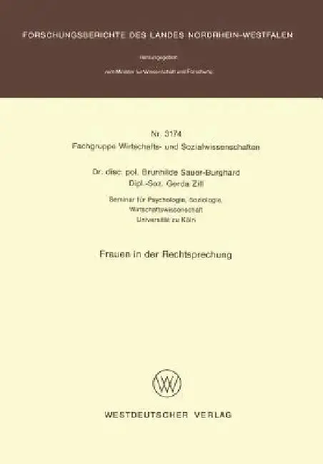Cover of Frauen in Der Rechtsprechung