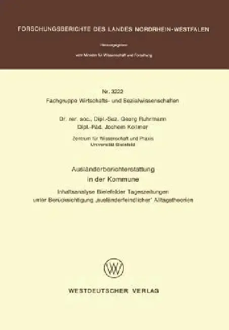 Cover of Ausländerberichterstattung in Der Kommune