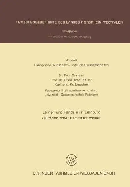 Cover of Lernen Und Handeln Im Lernbüro Kaufmännischer Berufsfachschulen