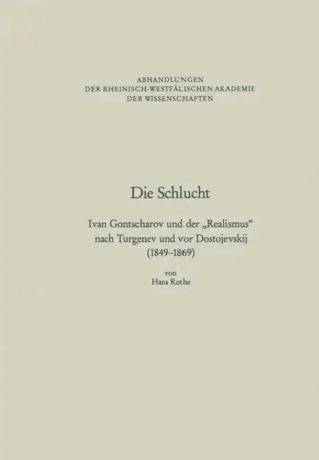 Cover of Die Schlucht