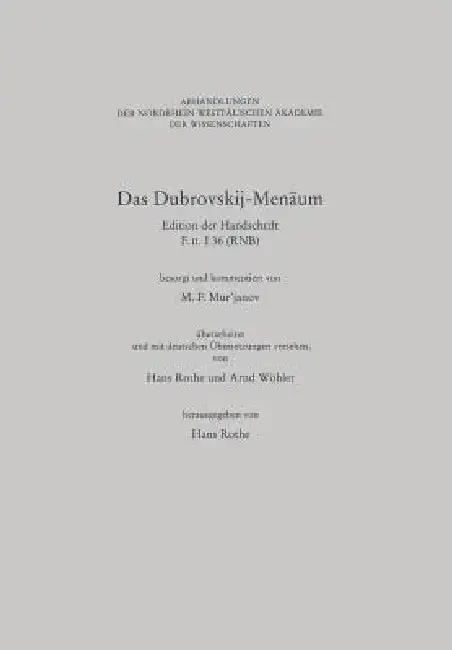 Cover of Das Dubrovskij-Menäum