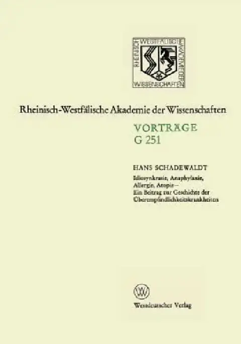 Cover of Idiosynkrasie, Anaphylaxie, Allergie, Atopie