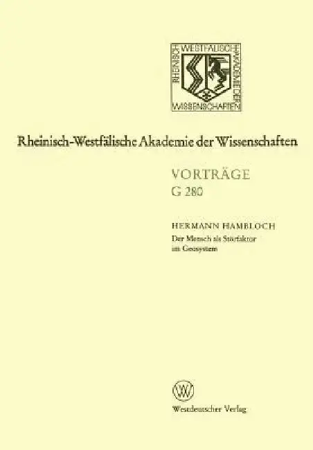 Cover of Der Mensch ALS Störfaktor Im Geosystem