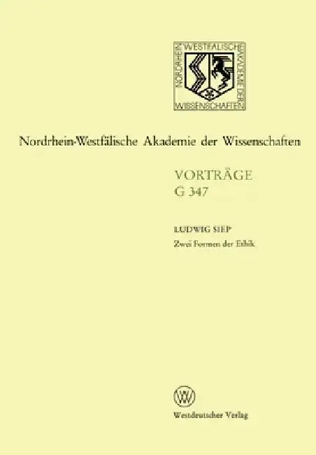 Cover of Zwei Formen der Ethik