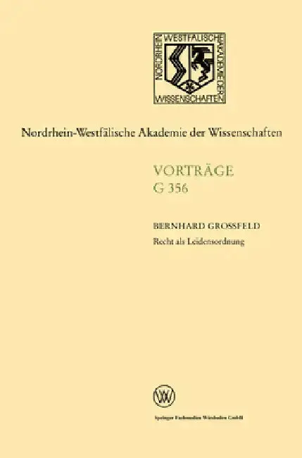 Cover of Recht als Leidensordnung