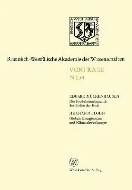 Cover of Die Produktionskapazität Der Böden Der Erde. Globale Energiebilanz Und Klimaschwankungen