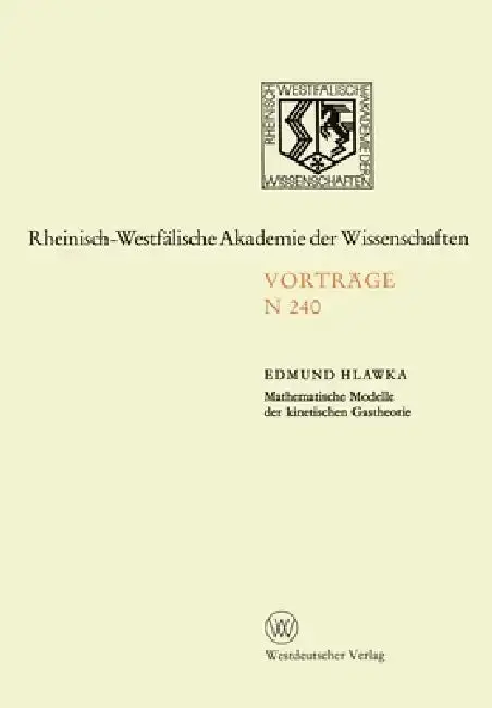 Cover of Mathematische Modelle der kinetischen Gastheorie