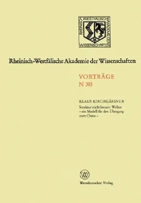 Cover of Struktur nichtlinearer Wellen - ein Modell für den Übergang zum Chaos -