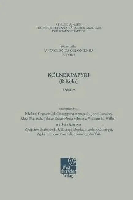 Cover of Kölner Papyri (P. Köln)