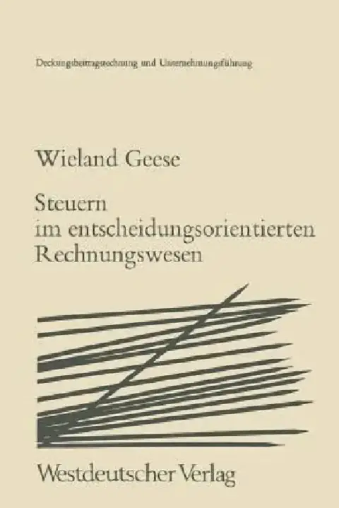 Cover of Steuern Im Entscheidungsorientierten Rechnungswesen