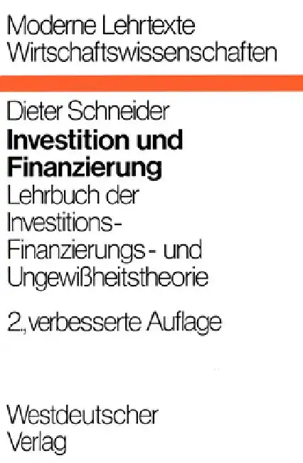 Cover of Investition und Finanzierung