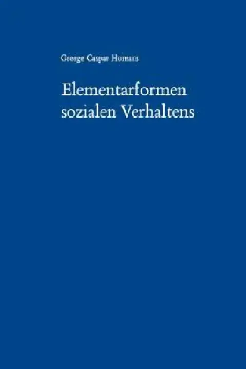 Cover of Elementarformen Sozialen Verhaltens