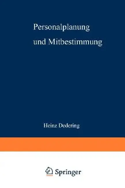 Cover of Personalplanung Und Mitbestimmung