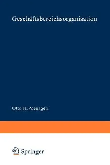 Cover of Geschäftsbereichsorganisation