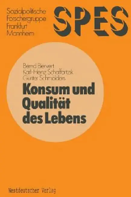 Cover of Konsum Und Qualität Des Lebens